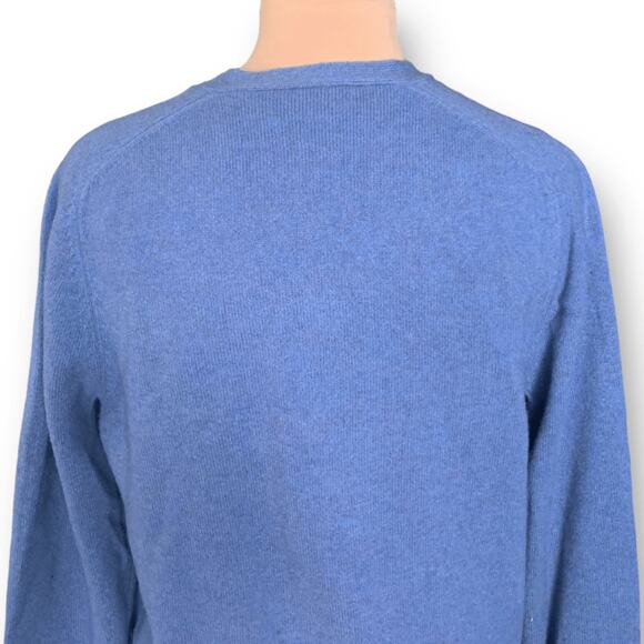 Joseph Turner Yorkshire Blue Lambswool Cardigan Sweater Men’s Medium Unisex Knit - Picture 7 of 12